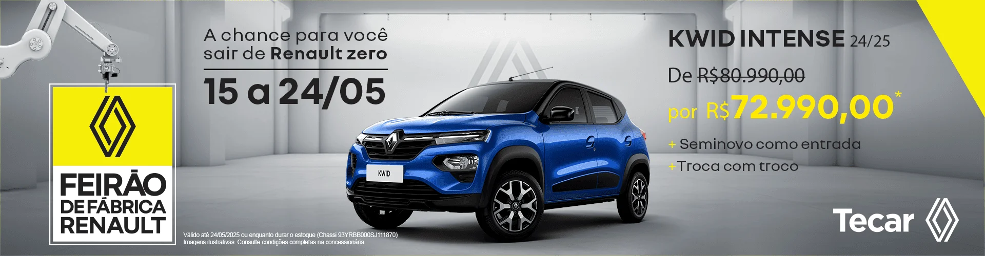 Kwid Intense é na Tecar Renault